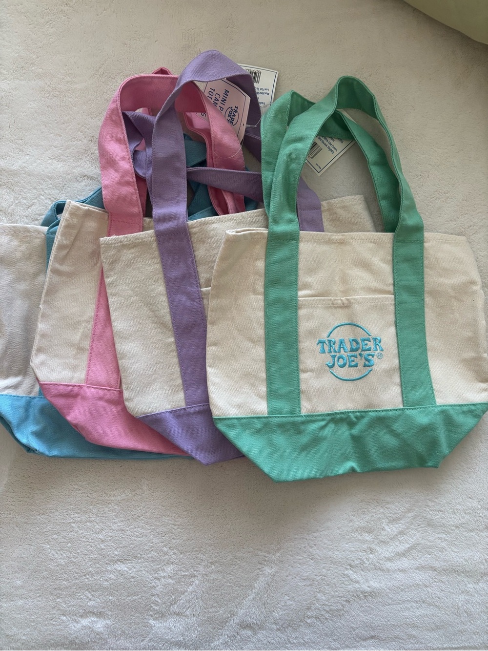 Trader Joe’s Mini Canvas Totes-set of 4